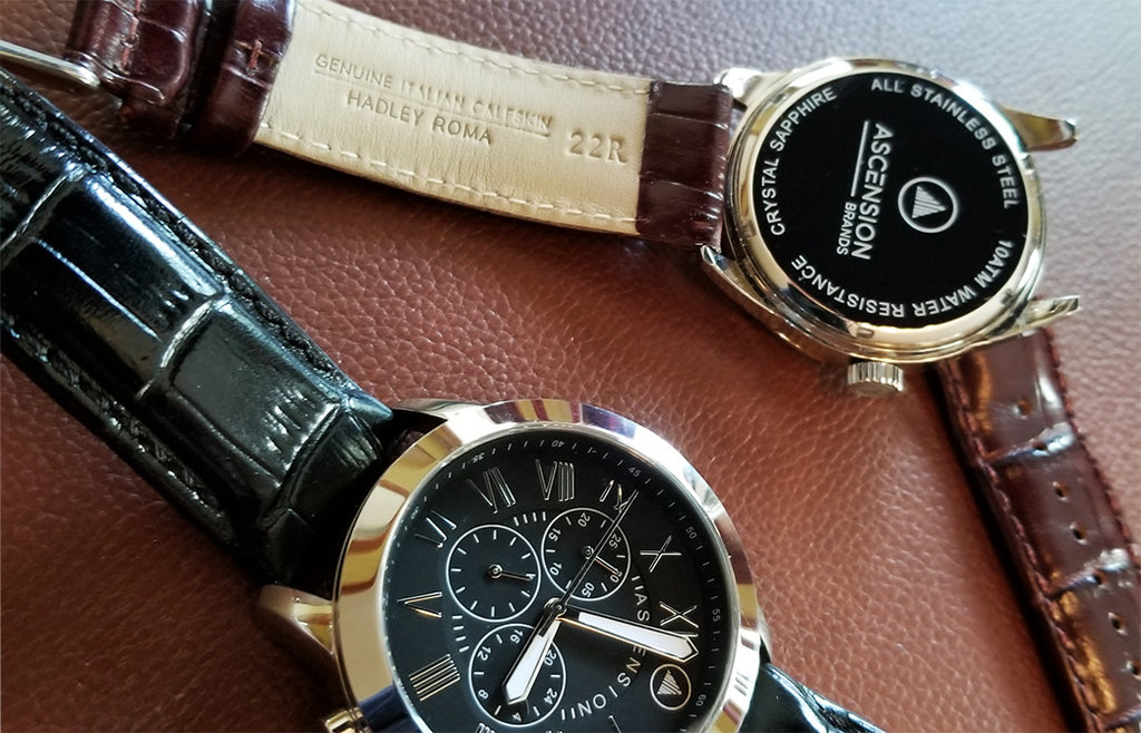Ascension upgrades to genuine Italian leather bands from Hadley-Roma